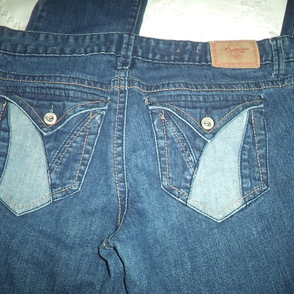 PREMIERE RUE 21 JEANS STRAIGHT FLAP POCKETS DARK WASH BLUE-WOMENS SIZE 11/12 - Picture 5 of 5